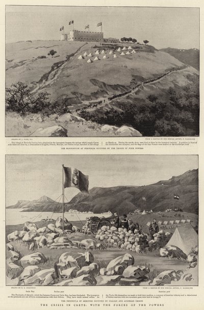 The Crisis in Crete, with the Forces of the Powers by Joseph Nash